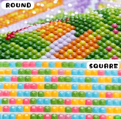 Imagem do (2863) Pintura com Diamantes - Diy 5D Strass - Menina Matrioska - 30x40 cm