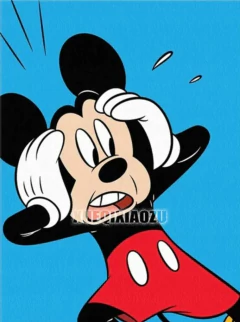 (3019) Pintura com Diamantes - Diy 5D Strass - Mickey 3 - 30x40 cm