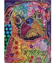 (2736) Pintura com Diamantes - Diy 5D Strass - Cão 18 - 30x40 cm - Pedras Especiais - comprar online