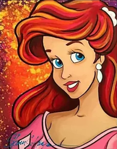 (3023) Pintura com Diamantes - Diy 5D Strass - A Pequena Sereia 4 - 30x40 cm - comprar online