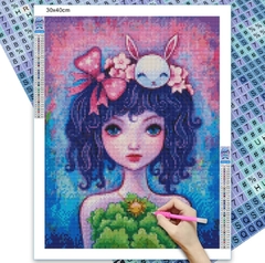 Imagem do (2782) Pintura com Diamantes - Diy 5D Strass - Tapestry Cat 4 - 40x50 cm