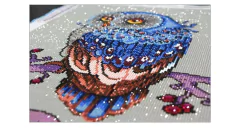 (1353) Pintura com Diamante - Princesa com Leões - 40x30 cm - Parcial