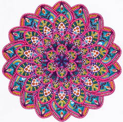 (2973) Pintura com Diamantes - Diy 5D Strass - Mandala da Sabedoria 1 - 30x30 cm - Pedras Especiais - comprar online
