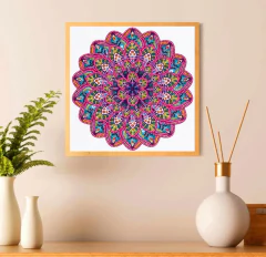 (2973) Pintura com Diamantes - Diy 5D Strass - Mandala da Sabedoria 1 - 30x30 cm - Pedras Especiais na internet