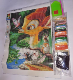 (3034) Pintura com Diamantes - Diy 5D Strass - Bambi - 30x40 cm - comprar online