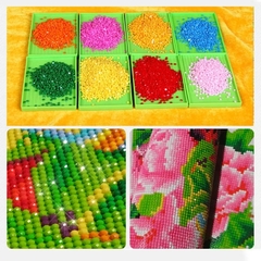 (2760) Pintura com Diamantes - Diy 5D Strass - A Bela 2- 30x40 cm - Mundo dos QCS