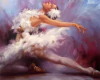 (2894) Pintura em Tela Numerada - Tela Tintas Pincéis - Bailarina 2