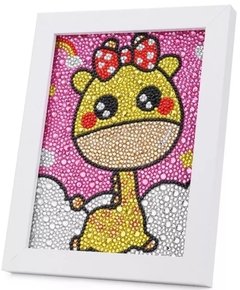 (1928) Pintura com Diamante - Girafa - 15x20 cm - Efeito gota d'água na internet