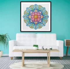 (2004) Pintura com Diamantes - Mandala 41 - 30x30 cm - Pedras Especiais - comprar online