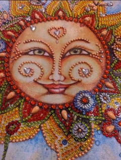 (2100) Pintura com Diamantes - Sol - 30x30 cm - Pedras Especiais na internet