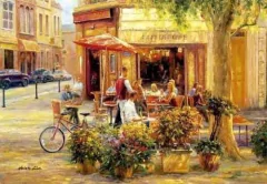 (1031) Corner Cafe; Haixia Liu - 2000 peças - comprar online
