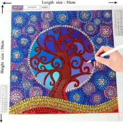(2119) Pintura com Diamantes - Árvore da Esperança - 30x30 cm - Pedras Especiais - comprar online