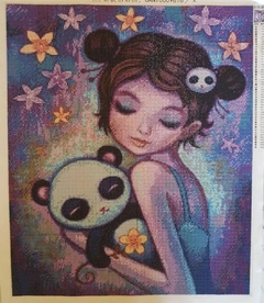 Imagem do (1385) Pintura com Diamantes - Gatos sob o Sol - 25x35 cm