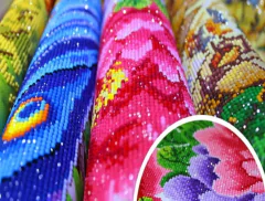 (1614) Pintura com Diamante - Borboleta 3 - 25x25 cm - Pedras Especiais - loja online