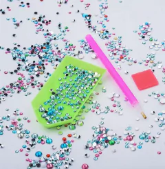 (1739) Pintura com Diamante - Mandala 27 - 30x30 cm - Pedras Especiais - loja online