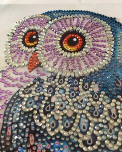 (2272) Pintura com Diamantes - Tigre com Borboleta - 30x40 cm - Pedras Especiais
