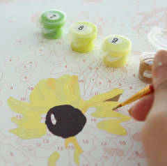 (2133) Pintura em Tela Numerada - Tela Tintas Pincéis - Casa no Campo 2 na internet