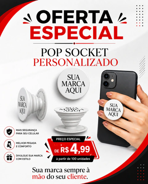 Pop Socket Personalizado 100un
