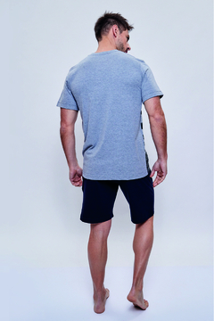 PIJAMA VERANO RAYAS INFERIORES (08-01929) - tienda online