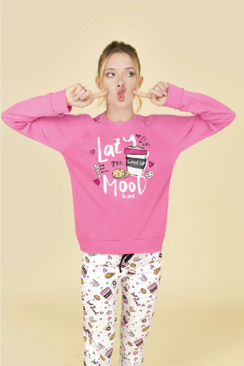 PIJAMA DAMA 2 PIEZAS INVIERNO SO LAZY MOOD (36-11663)