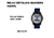 RELOJ METALICO BENDERA ISRAEL , PULSO VINILO AZUL 5 CM
