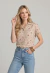 Camisa Manga Curta Viscolinho Floral - Ref: 22221