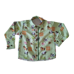 Camisa Social temática manga longa fazendinha