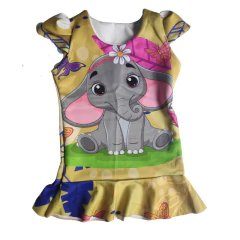 Vestido Trapézio com manguinha elefante na internet