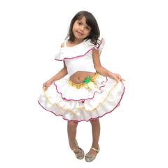 Fantasia Infantiil Conjunto Baianinha - baiana