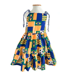 Vestido alcinha copa futebol - Kimimo Kids