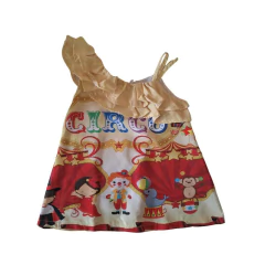 Vestido Trapézio babadinho circo na internet