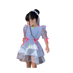 Vestido Branco Caipira Festa Junina Noivinha infantil - Kimimo Kids