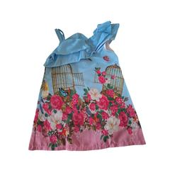 Imagem do Vestido Trapézio babadinho flores gaiola