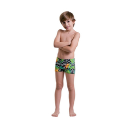 Kit Short + sunga verde e preto folhagem - comprar online