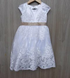 Vestido Luxo Renda Branco 1 ano - loja online