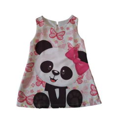 Vestido Trapézio panda sem manga na internet