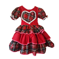 Vestido Festa Junina Caipira Xadrez Diversas Cores 4a12 Anos - Kimimo Kids