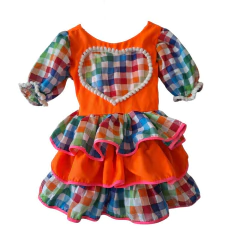 Vestido Festa Junina Caipira Xadrez Diversas Cores 4a12 Anos - loja online