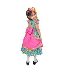 Vestido Festa junina caipira Luxo Rosa coração - comprar online