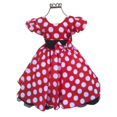 Vestido Luxo Vermelho e bolinhas brancas na internet