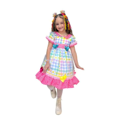 Vestido Festa junina caipira princesa tule vermelho na internet