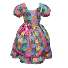 Vestido Festa Junina Caipira diversas cores -bebê a 10 anos - comprar online