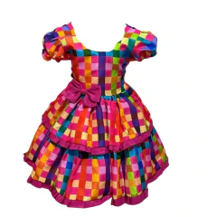 Vestido Festa Junina Caipira diversas cores -bebê a 10 anos - loja online