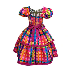 Imagem do Vestido Festa Junina Caipira diversas cores -bebê a 10 anos