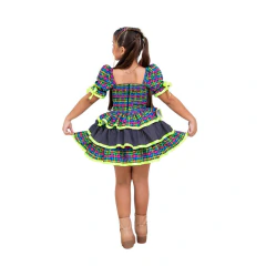 Vestido Luxo Festa Junina Caipira diversas cores 4 a 12 anos - comprar online