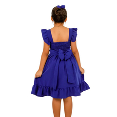 Vestido luma luxo azul royal - Kimimo Kids