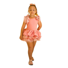 Kit Vestido Mãe e filha Rosê Luxinho - loja online