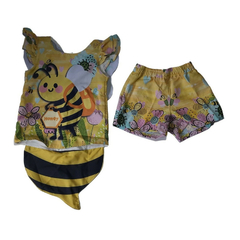 Conjunto infantil Abelhinha amarelo com asas