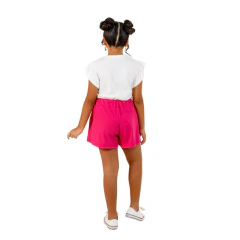 Imagem do Conjunto Curto Menina Blogueirinha Blusa Corações E Short
