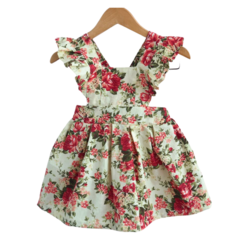 Vestido Salopete Infantil Mini Diva Flores